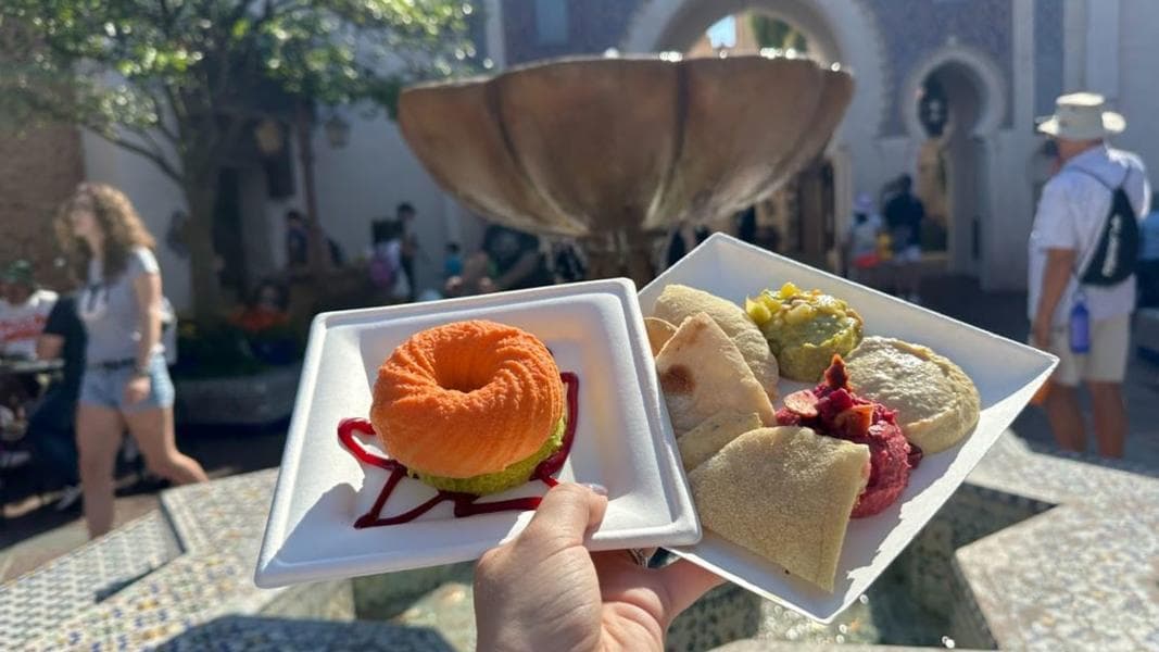 REVIEW: Tangierine Café: Flavors of the Medina Adds a Hummus Trio and Saffron Cake for the 2023 EPCOT International Flower & Garden Festival