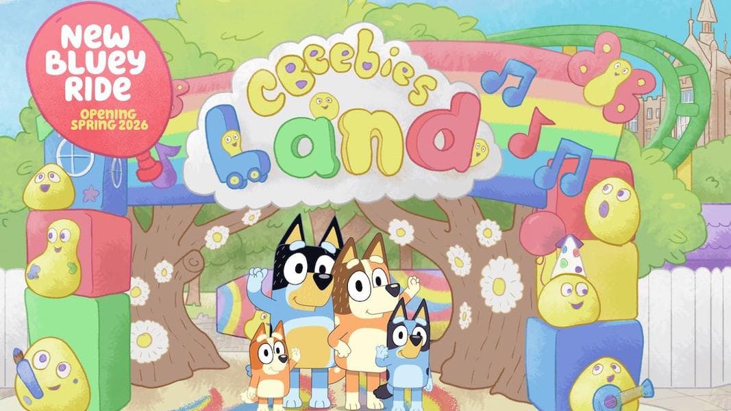 Bluey roller coaster opening in 2026 at Alton Towers