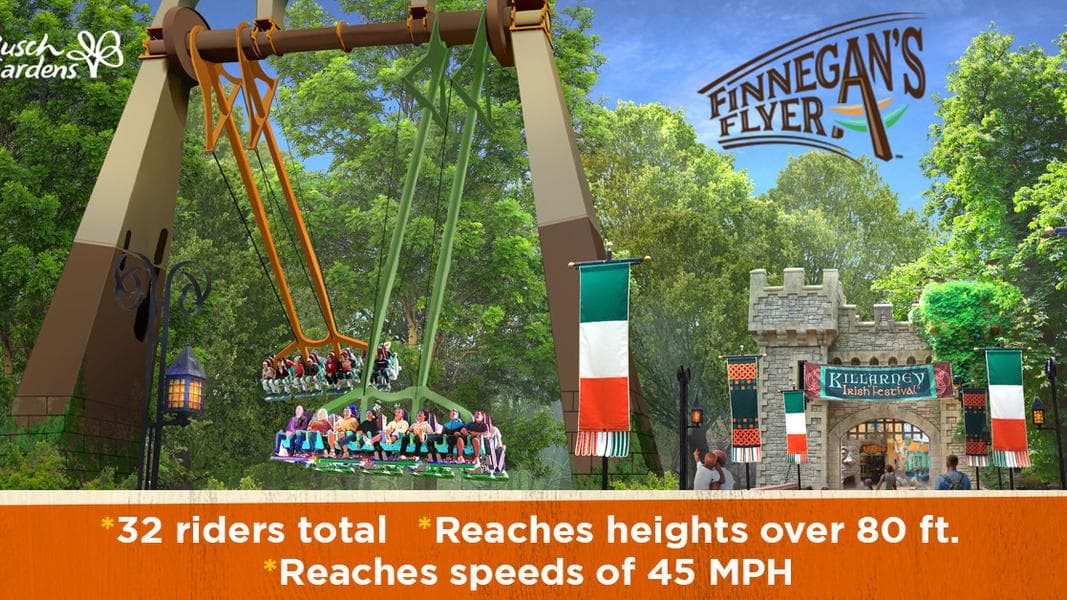 Finnegan’s Flyer & Cutback Water Coaster Opening at Busch Gardens Williamsburg & Water Country USA in 2019
