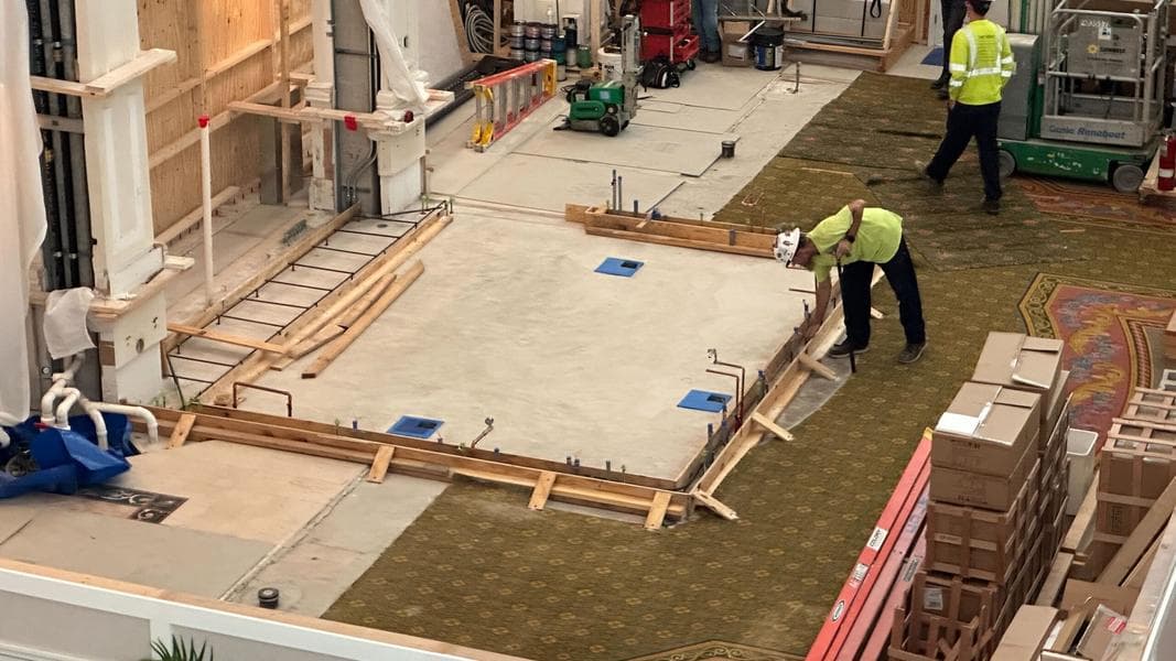 Framing of Birdcage Bar Begins in Grand Floridian Resort Lobby Update