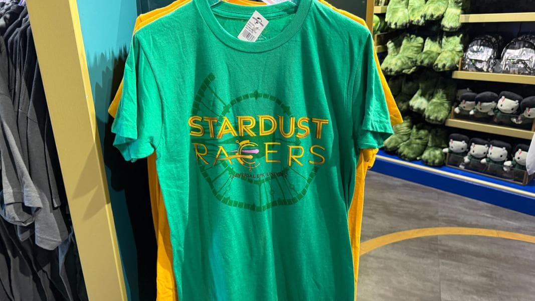 First Official Stardust Racers T-Shirt Now Available at Epic Universe Preview Center