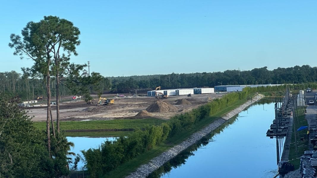 Imagineering Office Trailers Arrive at Magic Kingdom for Cars Expansion Construction