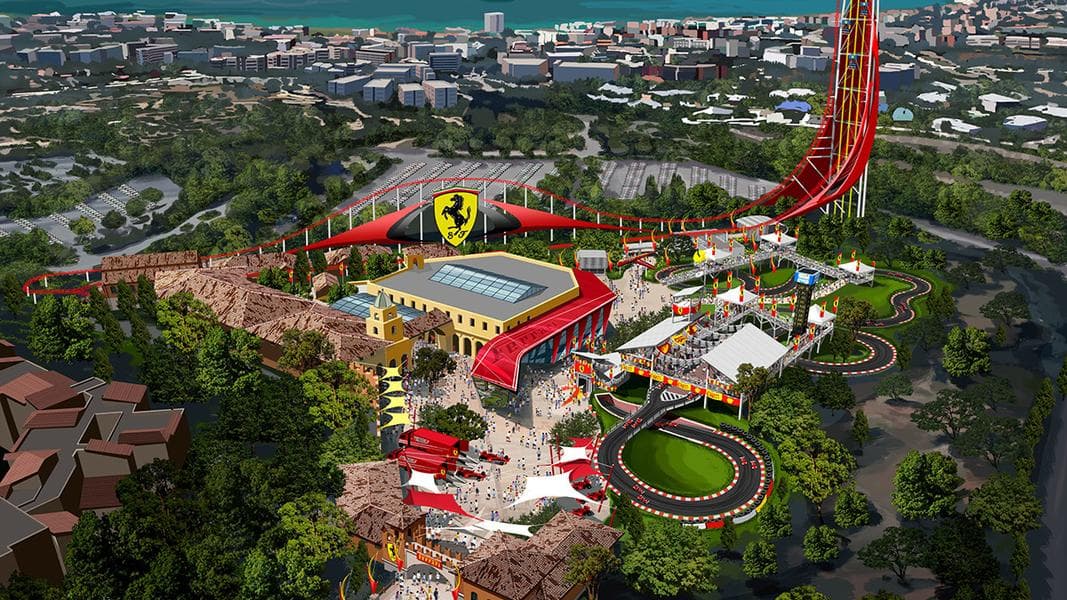 PortAventura Building Ferrari Land Mini Theme Park