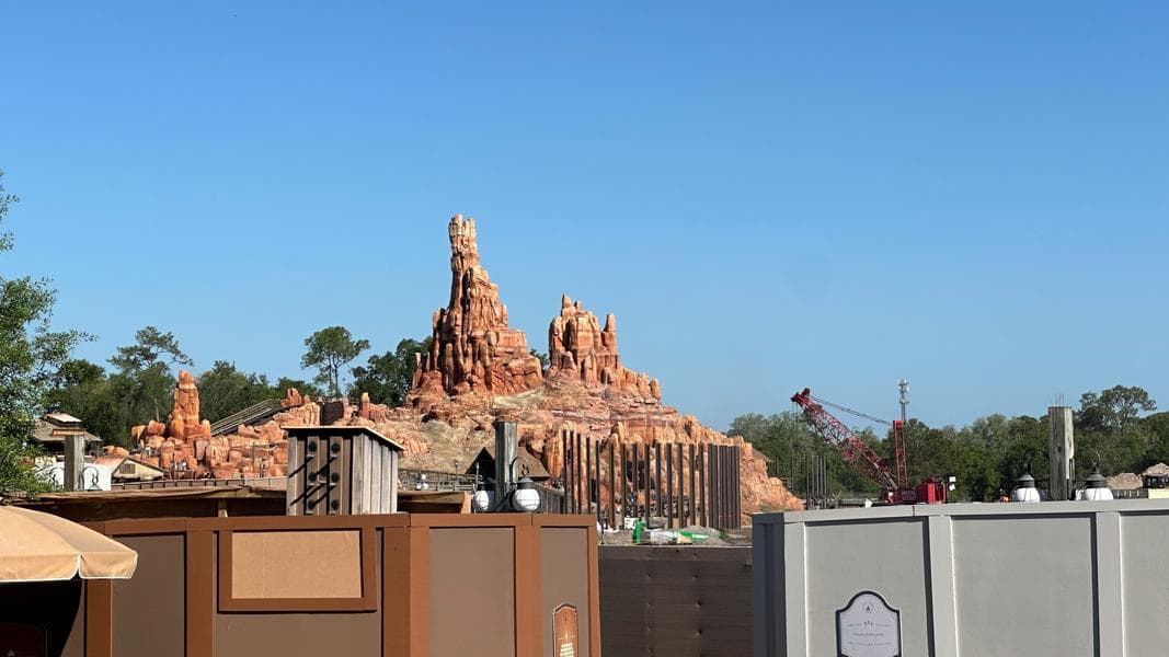 Supports Installed For New Wall Separating Big Thunder Mountain Railroad and Piston Peak National Park