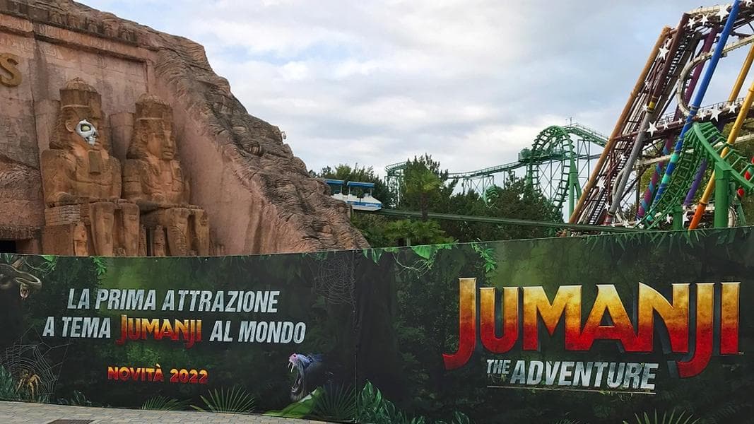 Behind the scenes photos from the upcoming Jumanji dark ride