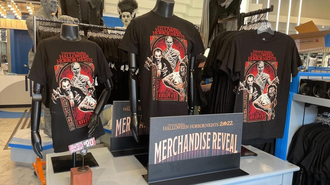 First Look at Halloween Horror Nights Universal Monsters: Legends Collide T-Shirt and Ornament for Universal Orlando Resort