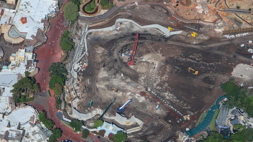 Piston Peak National Park Retaining Wall Almost Complete at Magic Kingdom