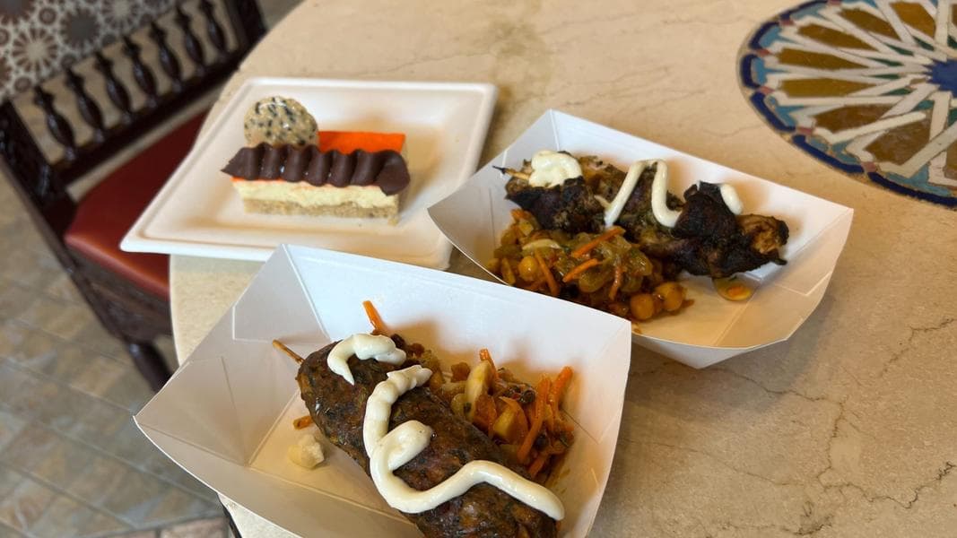REVIEW: Great Grilled Kebabs and Almond Spice Cake from Tangierine Café: Flavors of the Medina for the 2021 EPCOT International Festival of the Holidays