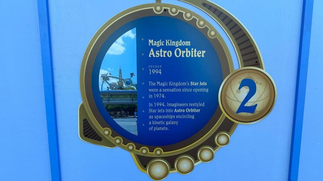 PHOTOS: Astro Orbiter Plaque With Incorrect Information  Replaced at Disneyland
