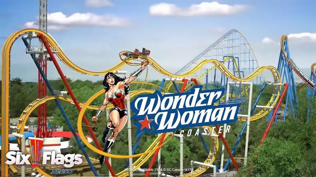 Six Flags Mexico Opening Wonder Woman 4D Coaster in 2018