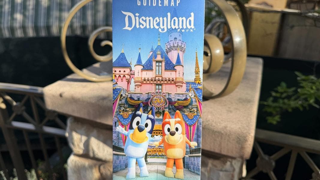 Updated Disneyland Park Guidemap Features Bluey