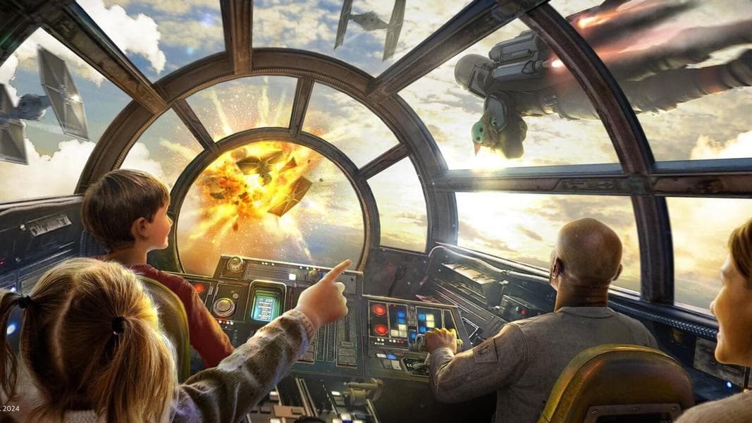 PHOTOS, VIDEO: The Mandalorian and Grogu Mission Overlay at Millennium Falcon: Smugglers Run