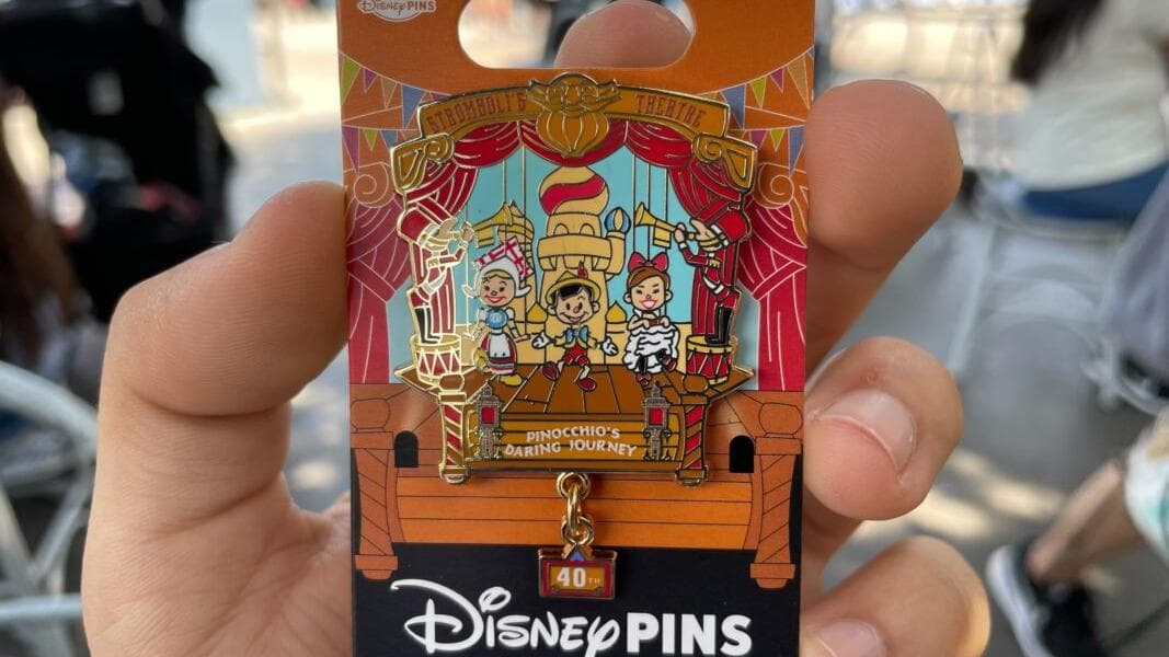 Pinocchio’s Daring Journey 40th Anniversary Limited Edition Pin Arrives at Disneyland