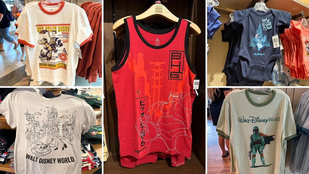 Stitch, Mickey, Seven Dwarfs, Baymax, Boba Fett, Custodian, and More Walt Disney World Apparel