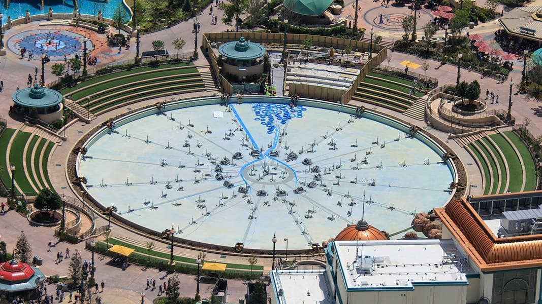 Epic Universe Drains Celestial Park Fountain for Possible Show Upgrades, Aerial Photos Reveal