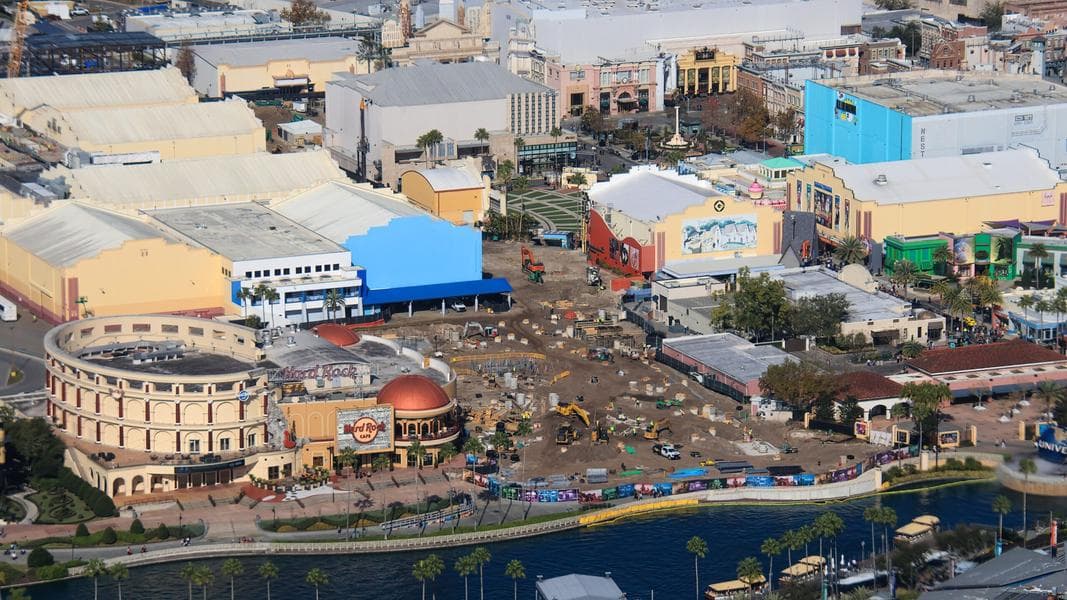 Aerial Photos Show Fast & Furious: Hollywood Drift Construction at Universal Orlando