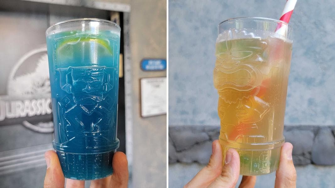 REVIEW: New Jurassic World Dominion Daiquiri and Amber Mojito Cocktails at Jurassic Cafe in Universal Studios Hollywood