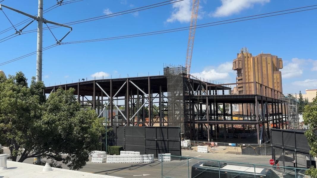 Rooftop View of Avengers Campus Construction at Disney California Adventure