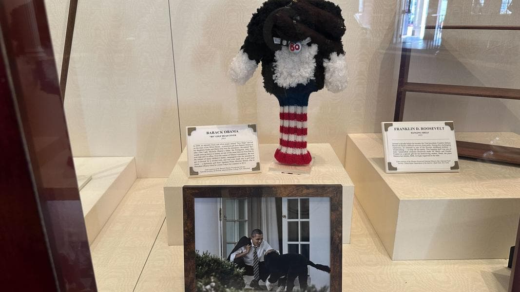 President Obama’s Bo Golf Head Cover Added to Hall of Presidents Lobby
