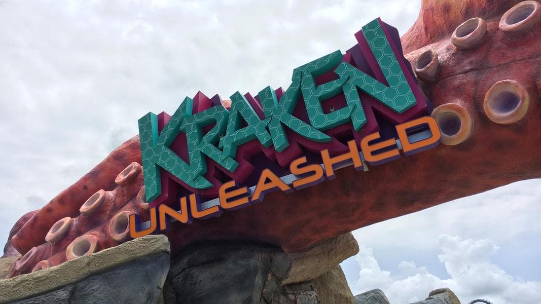 SeaWorld Orlando Update: Kraken Unleashed Review, Infinity Falls, Dolphin Nursery and Flamecraft Bar Construction