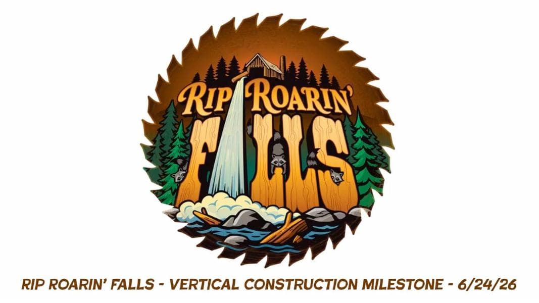 Carowinds’ New Rip Roarin’ Falls Ride Construction Goes VERTICAL