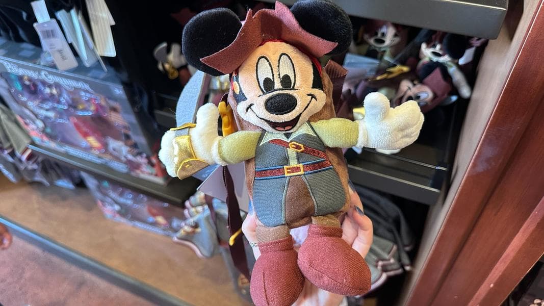 Carry Your Pirates of the Caribbean Tumbler in a Pirate Mickey Plush at Walt Disney World