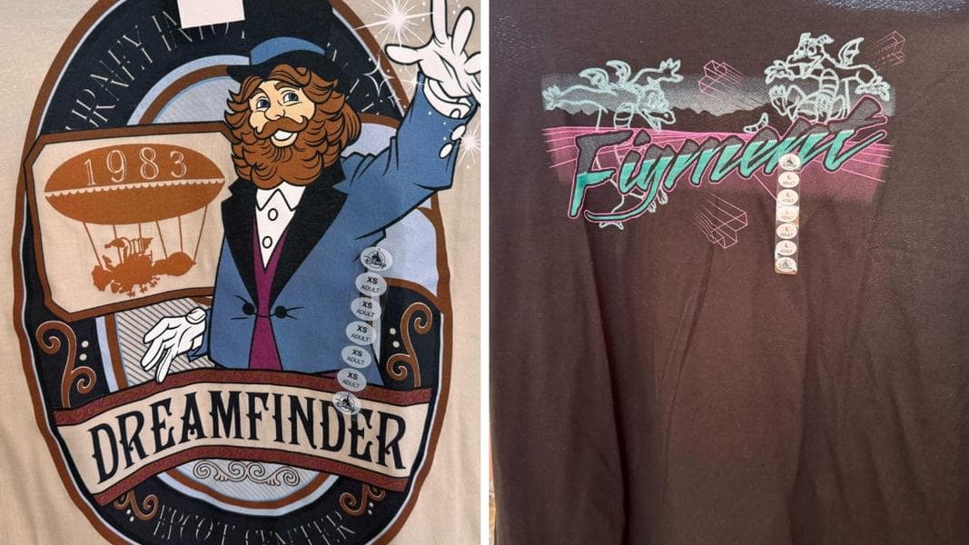 Retro Dreamfinder & Figment Journey Into Imagination Shirts Land at EPCOT