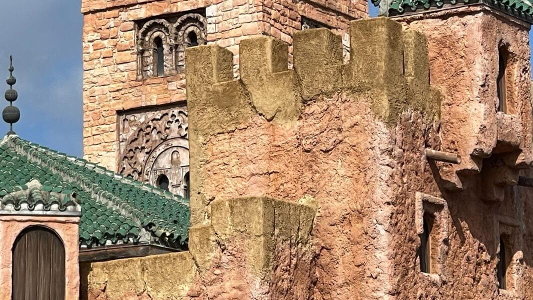 PHOTOS: Scrim Removed, Progress Revealed on Roof of Morocco Pavilion at EPCOT