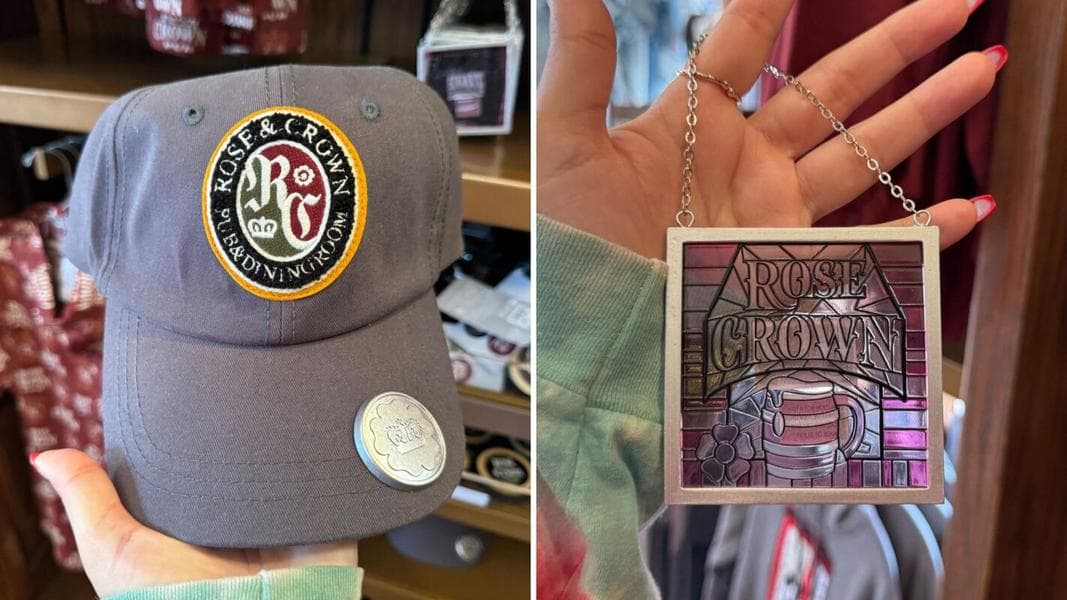 New Rose & Crown Ball Cap With Built-In Bottle Opener and Sign Ornament Arrive at EPCOT