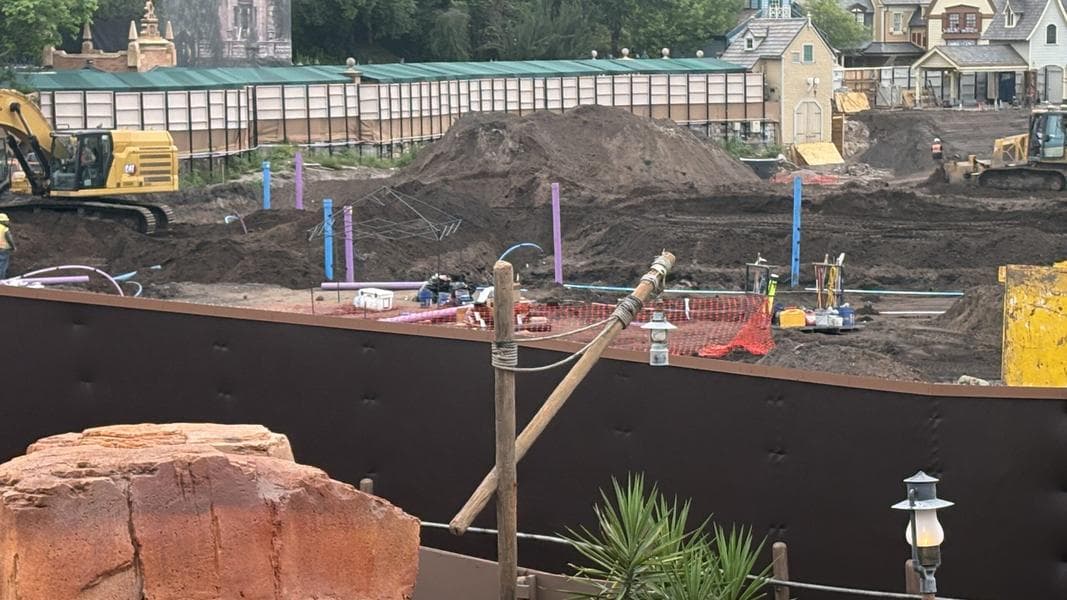 Water Pipes & Continued Retaining Wall Work at Piston Peak National Park in Magic Kingdom