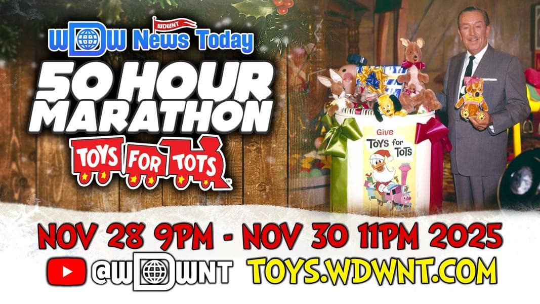 WDWNT 50-Hour Marathon Show to Benefit Toys for Tots Starts Soon!