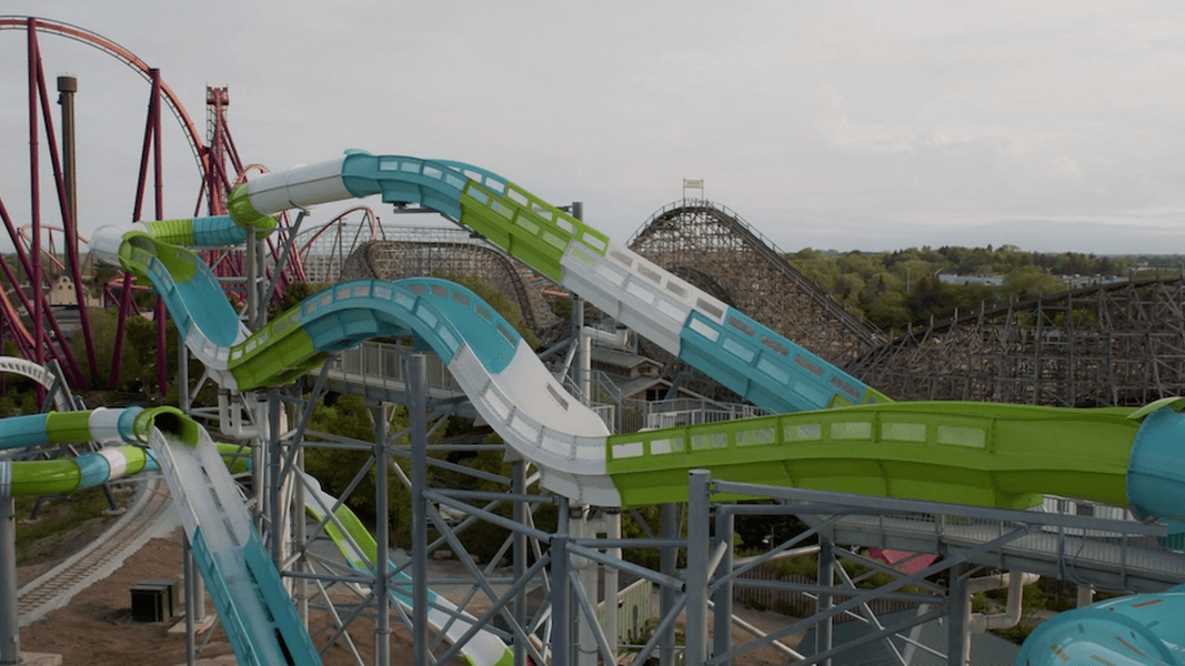 World’s tallest water coaster Tsunami Surge now open at Hurricane Harbor Chicago