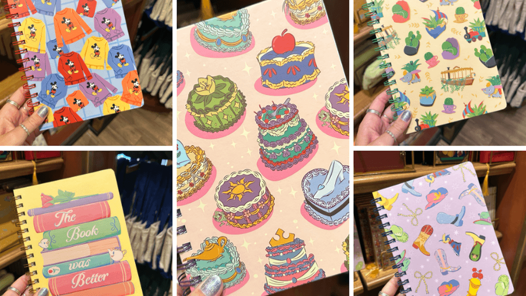 New Spiral Notebooks Land at Disney World, Showcasing Princesses, Mickey Mouse, Ride Vehicles, and More