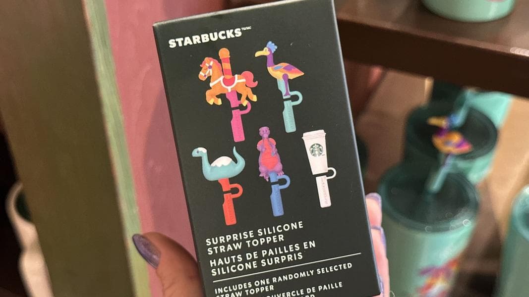 Walt Disney World Parks Mystery Starbucks Straw Toppers Featuring Gertie & Figment