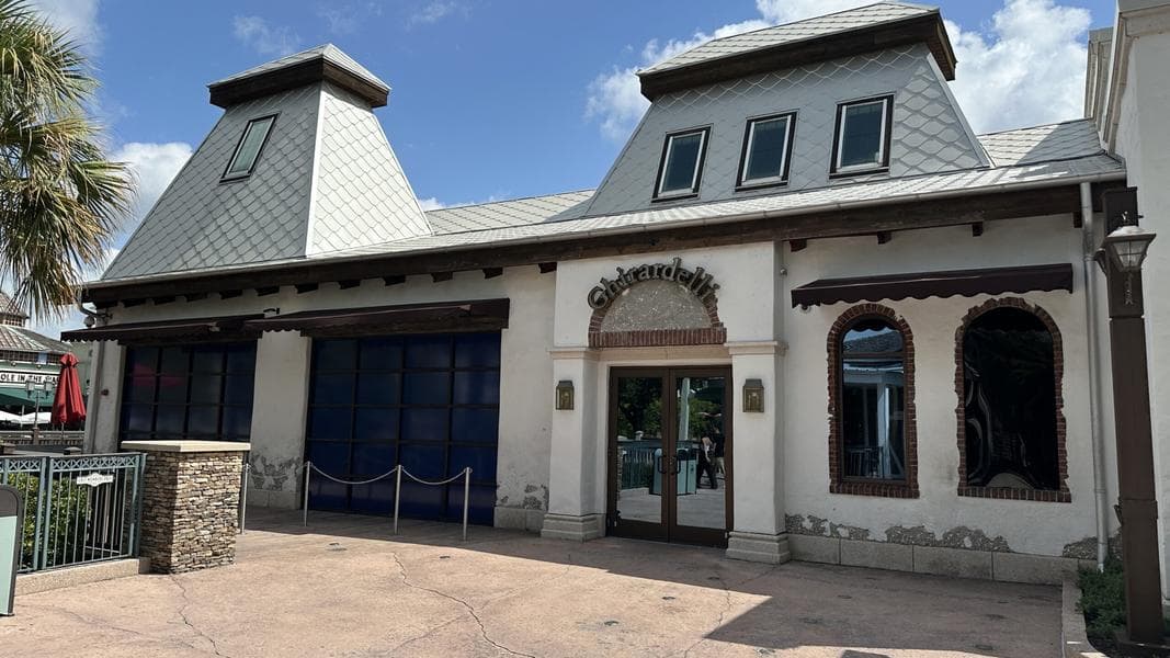 Temporary Ghiradelli Location Signage Up at Disney Springs