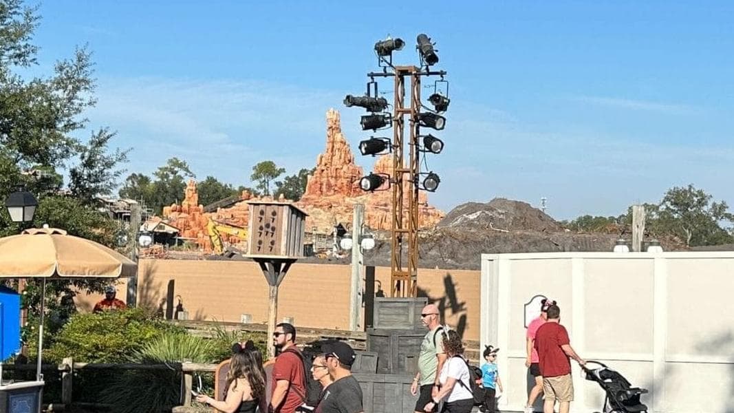 Giant Dirt Pile Takes Over Former Rivers of America in Magic Kingdom