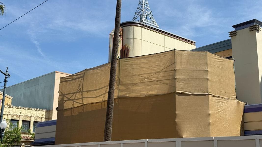 Construction Walls Now Surrounding Disney Theater Ahead of New Show for Disneyland 70th