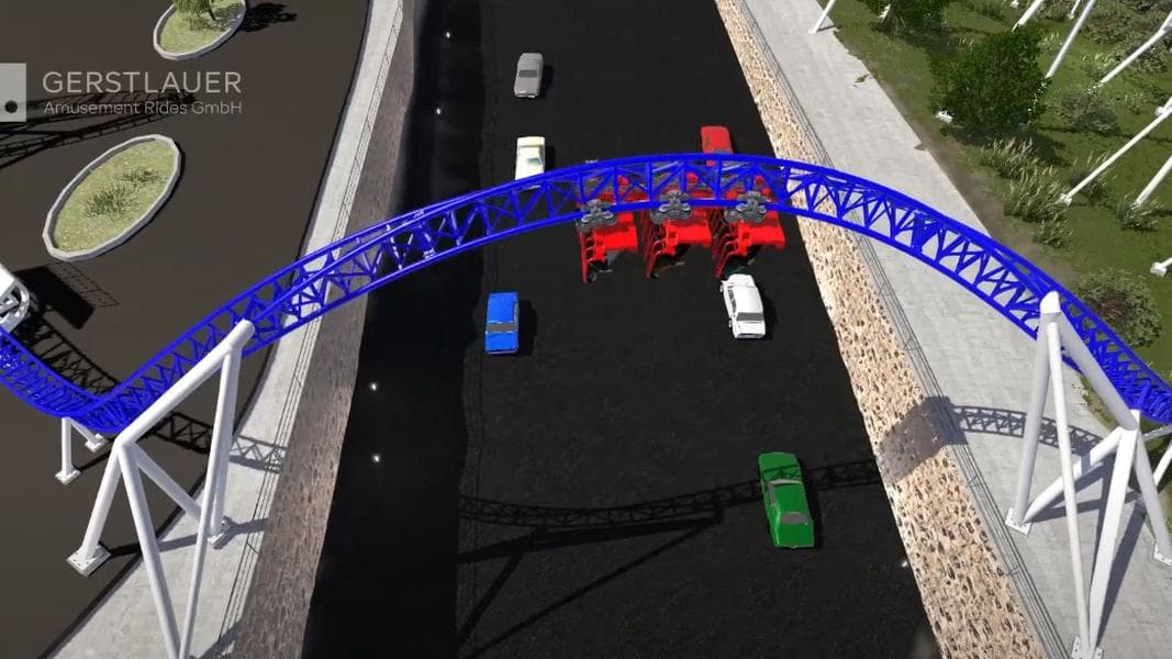 Cotaland in Austin building road-spanning Gerstlauer shuttle coaster