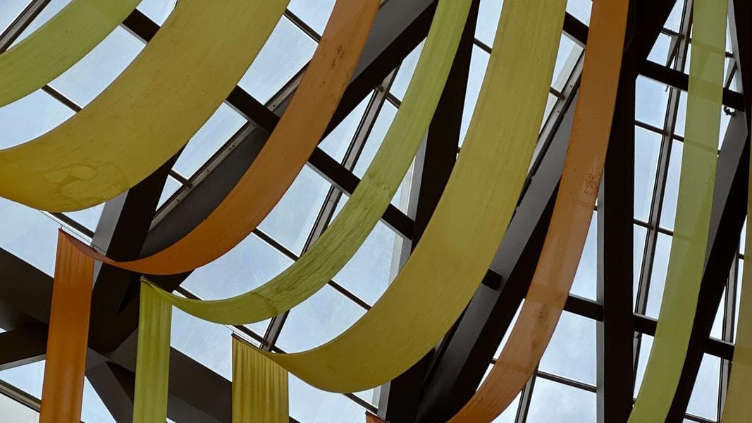 Damaged Connections Eatery Sign, Dirty Decorations in The Land at EPCOT