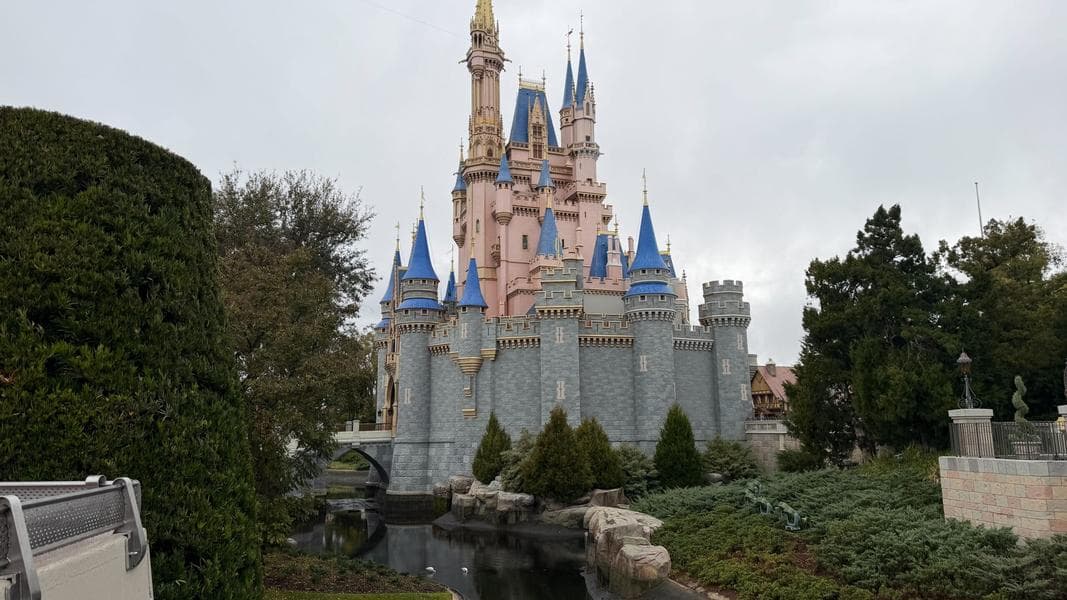 Cinderella Castle Moat Almost Drained at Magic Kingdom