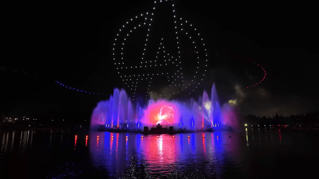FULL VIDEO: Disney Cascade of Lights Nighttime Show in Disney Adventure World at Disneyland Paris