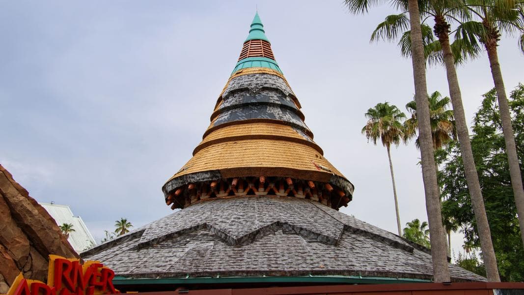 Jurassic Park River Adventure Roof Being Replaced at Universal Islands of Adventure