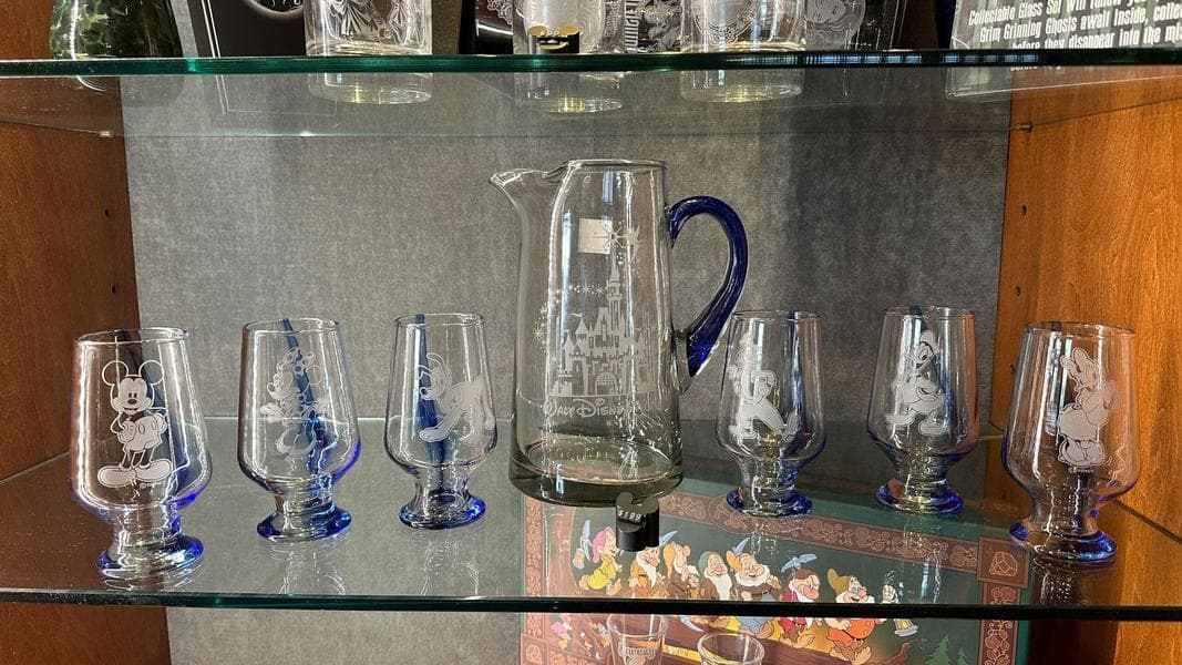 Sensational Six Walt Disney World Pitcher & Glassware Set by Crystal Arts Now Available