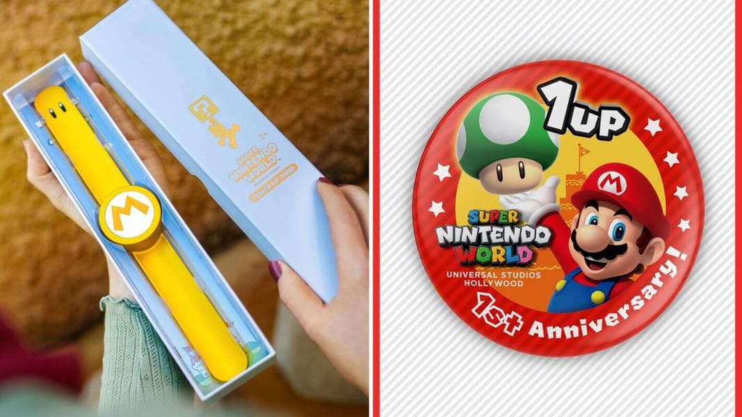 Super Nintendo World at Universal Studios Hollywood Celebrating 1st Anniversary With Golden Power-Up Band, Complimentary 1-Up Button, & Power Up Cafe