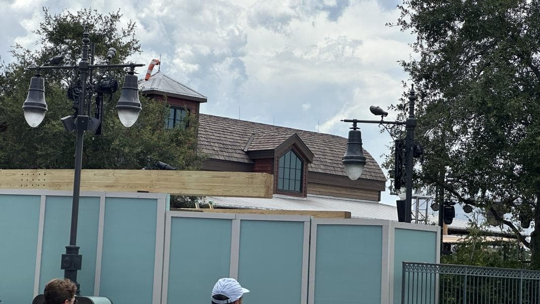 Delayed Roof Building Progress Spotted at Waterview Park in Disney Springs