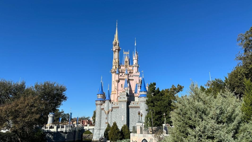 Cinderella Castle Moat Drained, Repainting Continues at Magic Kingdom