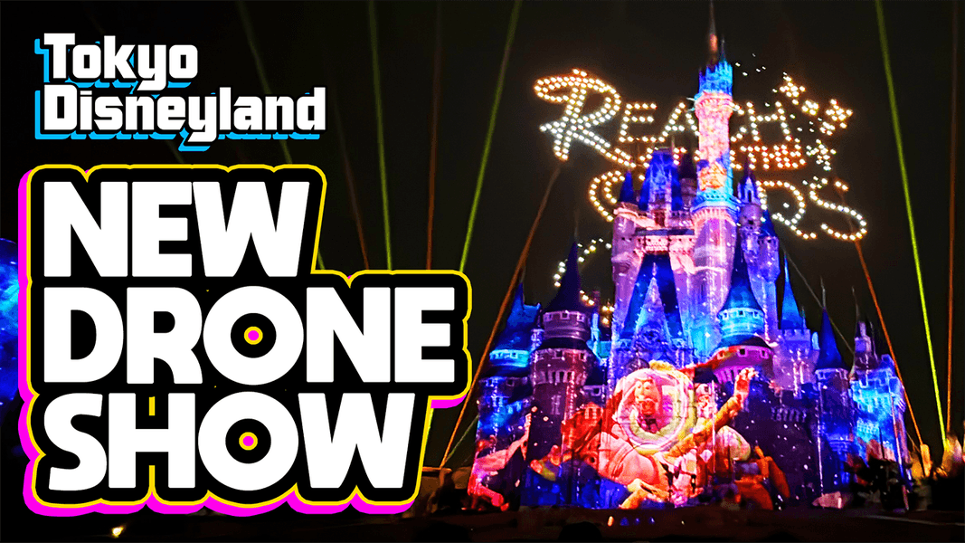 PHOTOS, VIDEO: First-Ever Tokyo Disneyland Drone Show Premieres With 'Reach For the Stars'