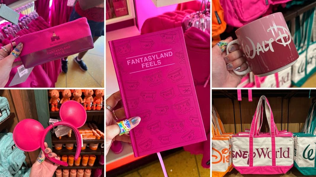 Full List With Prices of Pink 'Fantasyland Feels' Logo Mania Collection at Walt Disney World