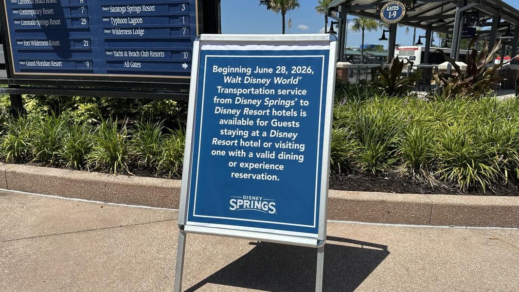 Signs Begin Alerting Guests to Permanent Resort Access Changes at Disney Springs