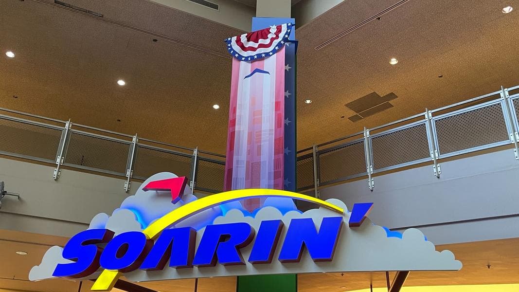 Soarin’ Around the World Closed, Patriotic Decorations Added for Soarin’ Across America at EPCOT